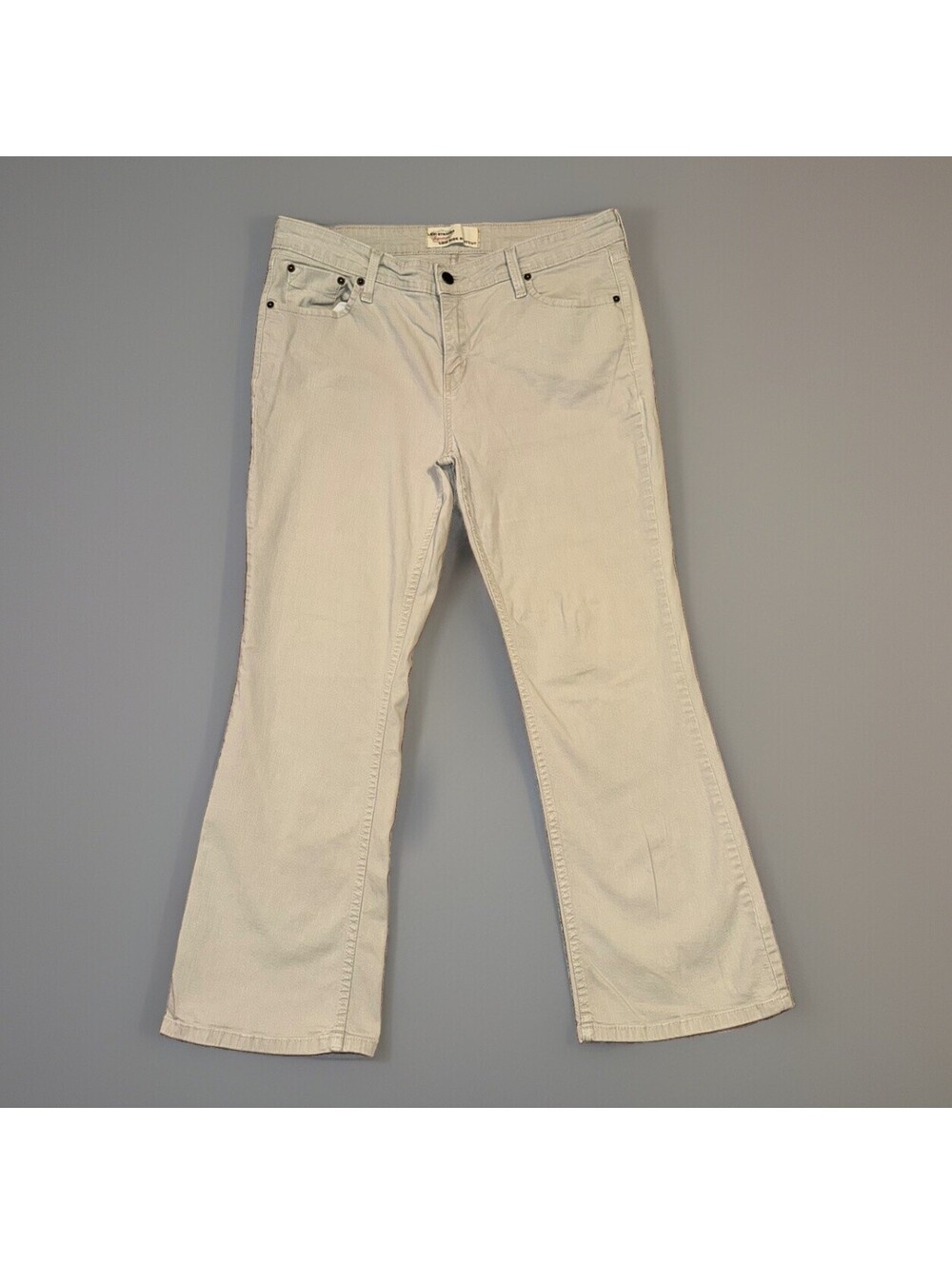 Levi Strauss Signature Low Rise Bootcut Jeans Womens Size 16 M Khaki Beige Tan